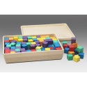 Cubes colorés en bois 2 cm x 2 cm