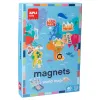 Carte du monde magnétique avec 40 magnets monuments et animaux