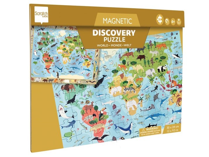 Puzzle Discovery Le Monde : 80 pièces magnétiques
