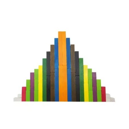 74 Bâtonnets de calcul Cuisenaire en bois