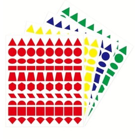 Gommettes de 10 formes géométriques différentes