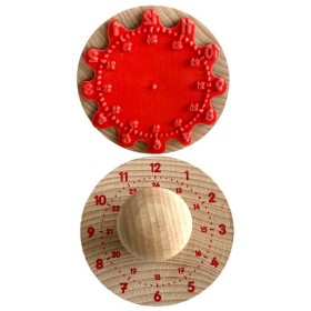 Tampon Horloge géant en bois