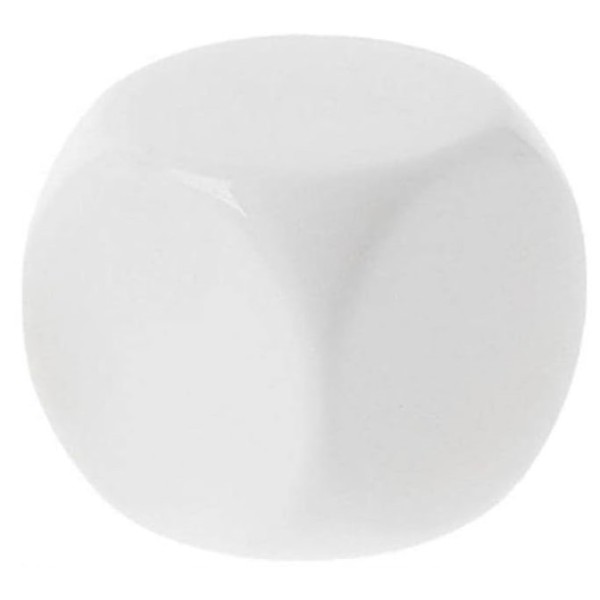 Dé 6 faces blanc 22 mm