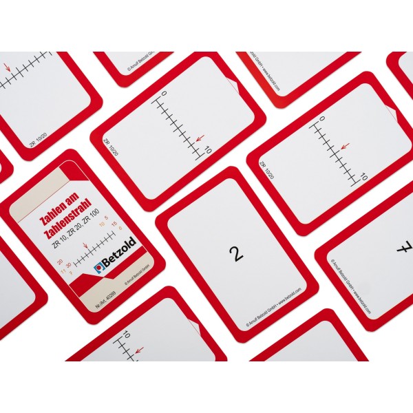 Cartes lecture sur droite numérique