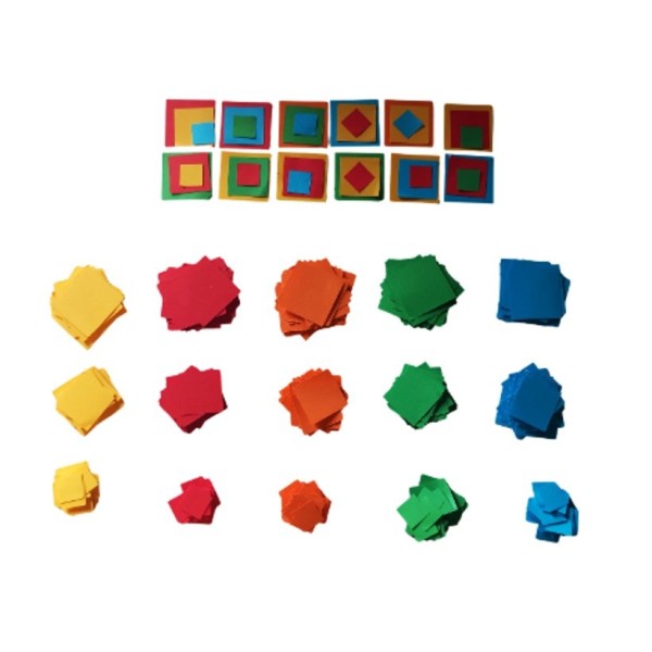 Formes carrées en papier