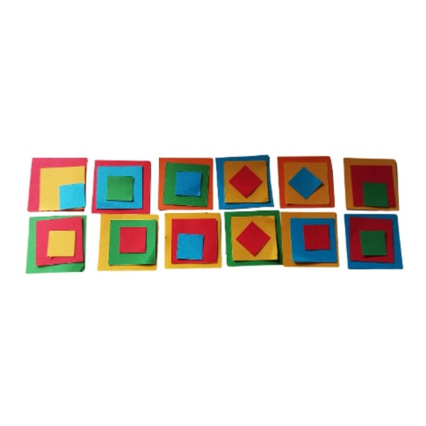 Formes carrées en papier