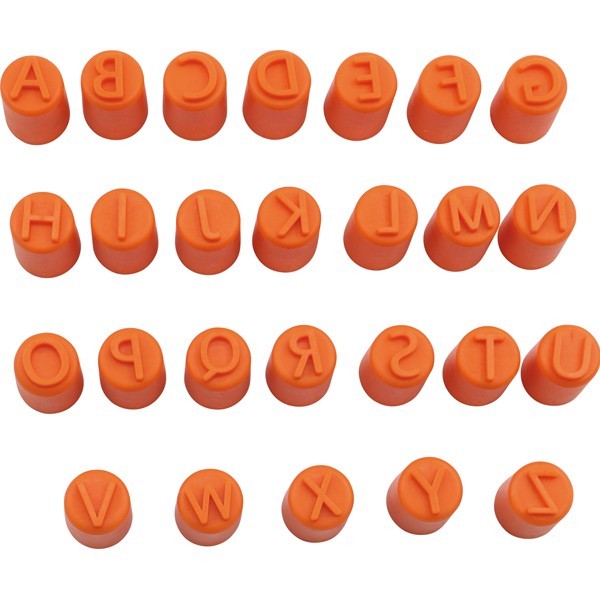 26 Tampons pour doigts avec lettres majuscules