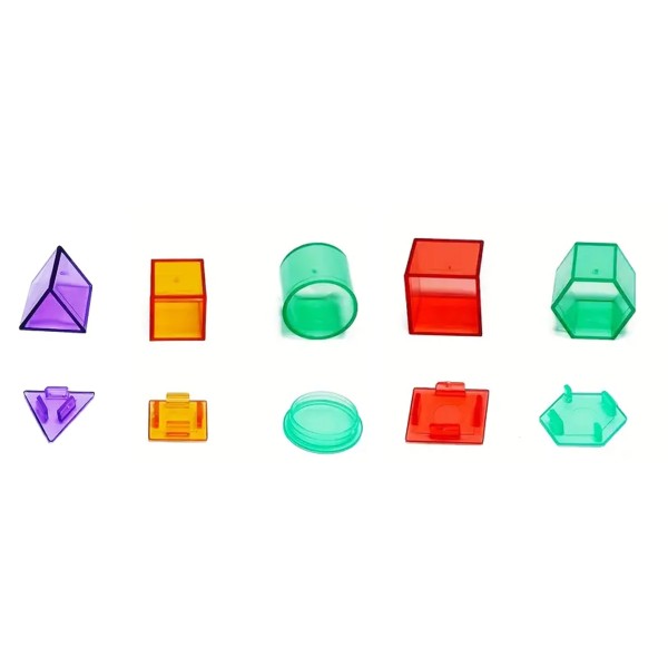 Lot de 10 solides translucides
