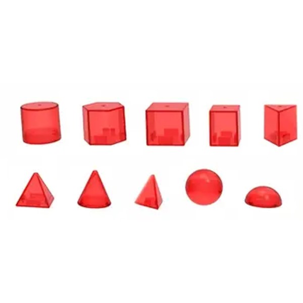 Lot de 10 solides translucides