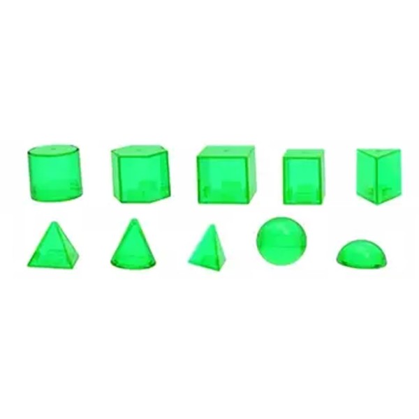Lot de 10 solides translucides