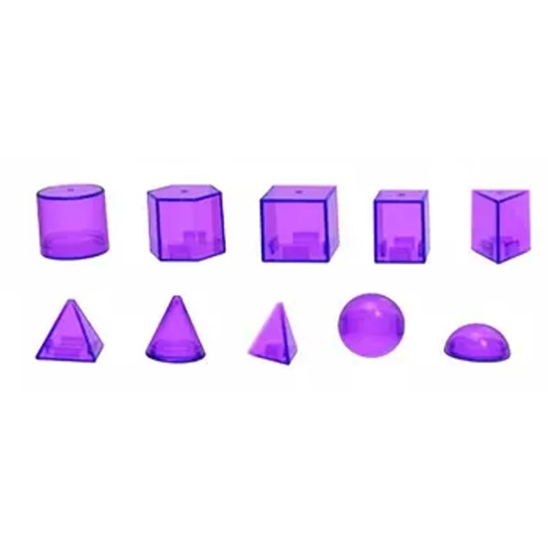 Lot de 10 solides translucides
