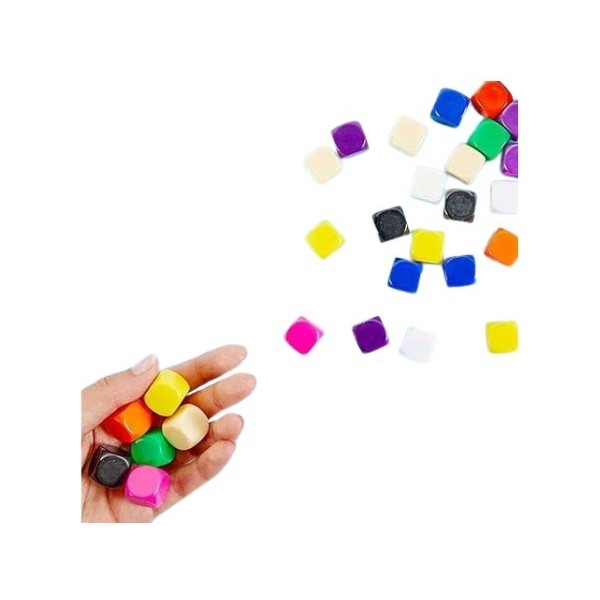 Lot de 2 dés colorés à 6 faces