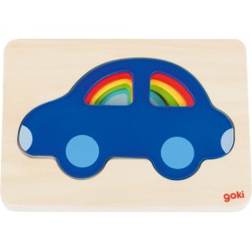 Puzzle 5 voitures Goki : 5 voitures de taille différentes